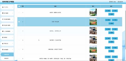 java ssm計算機畢業(yè)設(shè)計java軟件學院門戶網(wǎng)站u09k9