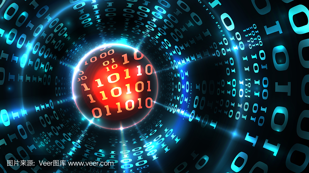 摘要計算機數據后臺編程二進制代碼,數據流,抽象防火墻。利用病毒、惡意代碼侵入計算機系統、數據庫、網絡服務器。矢量圖